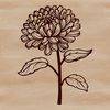 Beautiful Floral Icon A high-quality digital illustration of a Chrysanthemum flower, suitable for vector graphics projects.