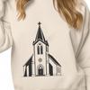 Simple Yet Elegant Church Illustration A simple vector illustration of a traditional Protestant church with a prominent steeple.