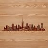 Beautiful Cityscape Illustration at Sunset A detailed illustration of a city skyline at sunset, suitable for vector graphics and cutting machine designs.