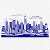 Cityscape Illustration for Digital Design City skyline illustration designed as a vector graphic, suitable for various digital applications.