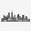 A detailed vector illustration of a bustling city skyline with tall buildings and iconic landmarks.