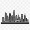 A detailed city skyline illustration created as a scalable vector graphic.
