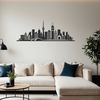 Beautiful Vector City Skyline Art A detailed illustration of a city skyline, created using vector graphics.