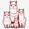 Happy Alpaca in a Sunny Field A colorful illustration of a happy alpaca in a field.