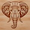 Beautiful Vector Art Elephant A high-quality illustration of a majestic elephant in vector format.