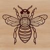 An illustration of a busy bee collecting nectar from flowers.