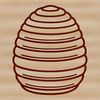 Free Vector Clip Art Bees A detailed illustration of a beehive, rendered as a vector graphic.
