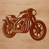 A detailed illustration of a motorcycle in a vector format, suitable for cutting machines like Cricut or laser cutters.