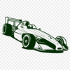 Cuttable Racing Car Design SVG A detailed, vector illustration of a racing car, suitable for cutting and engraving with a laser cutter or pyrography tool.