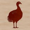 Holiday Domesticated Fowl A vector design featuring a cartoon representation of a domesticated bird often depicted in holiday decorations and menus.