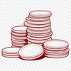 Free Vector Coins Graphics Vector graphic illustration of multiple coins with different textures and shapes.