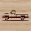 Pick-up Truck Illustration in Vector Format A illustration of a pickup truck designed as a vector graphic.