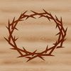 Thorny Monarch Symbol Illustrative crown made from thorns, a symbol often associated with Christian traditions.
