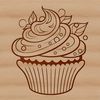 Decorated Dessert Vector An editable vector graphic of a decorated dessert featuring frosting and sprinkles.