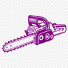 Chainsaw tool graphic in vector format.