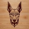 Beautiful Doberman Pinscher Clip Art An SVG rendering of a Doberman Pinscher breed, ideal for cutting machine stencils or digital designs.