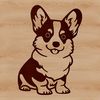 Adorable Corgi Pup Waiting to be Loved A cute, seated corgi dog, suitable as vector art for various uses.
