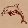 Beautiful Wild Dolphin Vector Graphic An isolated vector graphic representation of a wild sea creature.