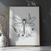 Beautiful Dragonfly Illustration A detailed illustration of a dragonfly in its natural habitat, created as an editable vector graphic.