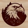 Eagle Portrait SVG Icon A close-up of a majestic eagle's head with sharp talons and piercing eyes, rendered as a high-quality vector graphic.