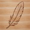 Creative SVG Feather Pattern A detailed illustration of a feather in vector format, suitable for cutting machine designs and commercial projects.
