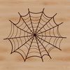 A digital illustration of a detailed spider web in high-resolution vector format.