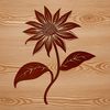 Colorful Floral Design Element A single stem of a delicate wild flower with petals in various colors, suitable for use as a vector graphic in designs.