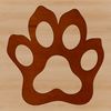Animal paw print icon in vector format