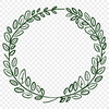 A decorative floral wreath designed as a vector art template.
