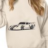 Sleek racing vehicle clipart A sleek racing car designed as vector art for digital cutting machines like Cricut or laser cutters.