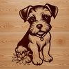 Free Vector Design - Miniature Schnauzer Image of a miniature dog sitting with friendly facial expression.
