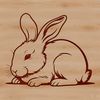 Beautiful Rabbit Vector Graphics Image A digital illustration of a cartoon rabbit in various poses and positions.