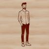 Male Silhouette Illustrations A simple line art illustration of a man in various poses.