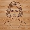 SVG Woman Basic Pose Design A simplified illustration of a female figure in a basic pose.