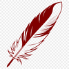 White Feather Vector Graphic A single white feather designed as a vector graphic with clean lines and simple shape.