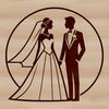 Outdoor Wedding Vows and Love A couple exchanging vows in a romantic outdoor setting, surrounded by floral arrangements.