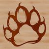 Unique Vector Paw Print Design A high-quality digital illustration of a paw print in vector format.
