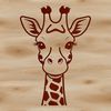 Tall and Spotted Giraffe Illustration A high-quality illustration of a tall, spotted giraffe, suitable for vector graphics and digital art.