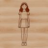 Free Outline Female Figure Download A young female figure in a simple outline style.