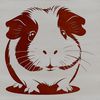 Whimsical Small Pet Portrait A small, furry guinea pig illustration suitable for graphic design projects.