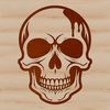 Gothic Decor Illustration A detailed illustration of a Gothic-style skull with intricate design elements.