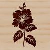 Vibrant Hibiscus Bloom SVG Illustration A graphic representation of a single hibiscus bloom in a minimalist style.