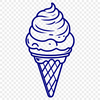 Free Vector Illustration of Ice Cream A vector graphic design featuring a stylized depiction of a serving of ice cream.