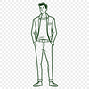 Simple Male Figure Line Art A simple line art illustration of a male figure.