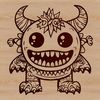Cute Halloween Character Illustration A colorful illustration of a cute monster character suitable for Halloween decorations or crafts.