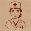 Beautiful Nurse Silhouette Female professional in a nurse's uniform.