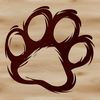A set of animal paw prints in various shapes and sizes, ideal for crafting or design projects.