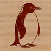 A graphic illustration of a penguin, a flightless bird native to Antarctica, designed as vector art.