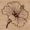 High-Quality Plant Clip Art A high-quality digital illustration of a hibiscus flower in vector format.