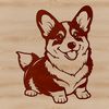 Cute Welsh Dog Breed Illustration A vector illustration of a cute Corgi sitting on its haunches.